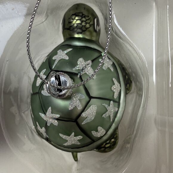 Hawaiian Tropical Holiday Mini Glass Christmas Ornaments Set 4 Santa, Hibiscus - Picture 5 of 10